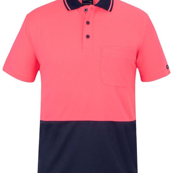 6HVNC Men's JB's Hi Vis Non Cuff Traditional Polo Thumbnail